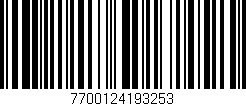 Código de barras (EAN, GTIN, SKU, ISBN): '7700124193253'
