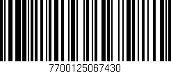 Código de barras (EAN, GTIN, SKU, ISBN): '7700125067430'