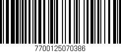 Código de barras (EAN, GTIN, SKU, ISBN): '7700125070386'