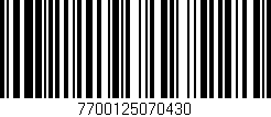 Código de barras (EAN, GTIN, SKU, ISBN): '7700125070430'