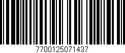 Código de barras (EAN, GTIN, SKU, ISBN): '7700125071437'