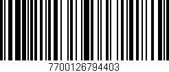 Código de barras (EAN, GTIN, SKU, ISBN): '7700126794403'
