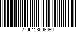 Código de barras (EAN, GTIN, SKU, ISBN): '7700126806359'