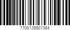Código de barras (EAN, GTIN, SKU, ISBN): '7700126807394'