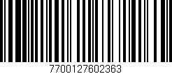 Código de barras (EAN, GTIN, SKU, ISBN): '7700127602363'