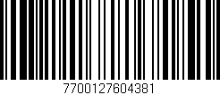 Código de barras (EAN, GTIN, SKU, ISBN): '7700127604381'