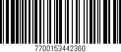 Código de barras (EAN, GTIN, SKU, ISBN): '7700153442360'