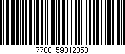 Código de barras (EAN, GTIN, SKU, ISBN): '7700159312353'