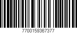 Código de barras (EAN, GTIN, SKU, ISBN): '7700159367377'