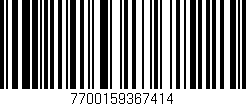 Código de barras (EAN, GTIN, SKU, ISBN): '7700159367414'