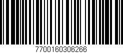 Código de barras (EAN, GTIN, SKU, ISBN): '7700160306266'