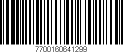 Código de barras (EAN, GTIN, SKU, ISBN): '7700160641299'