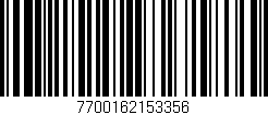 Código de barras (EAN, GTIN, SKU, ISBN): '7700162153356'