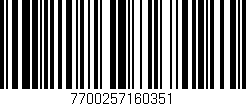 Código de barras (EAN, GTIN, SKU, ISBN): '7700257160351'