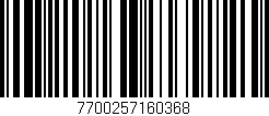 Código de barras (EAN, GTIN, SKU, ISBN): '7700257160368'