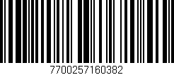 Código de barras (EAN, GTIN, SKU, ISBN): '7700257160382'