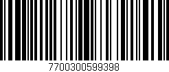Código de barras (EAN, GTIN, SKU, ISBN): '7700300599398'