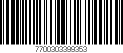 Código de barras (EAN, GTIN, SKU, ISBN): '7700303399353'