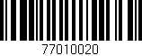 Código de barras (EAN, GTIN, SKU, ISBN): '77010020'