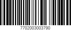 Código de barras (EAN, GTIN, SKU, ISBN): '7702003003790'