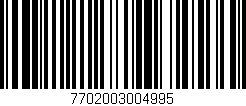 Código de barras (EAN, GTIN, SKU, ISBN): '7702003004995'