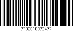 Código de barras (EAN, GTIN, SKU, ISBN): '7702018072477'