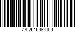 Código de barras (EAN, GTIN, SKU, ISBN): '7702018363308'
