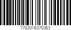 Código de barras (EAN, GTIN, SKU, ISBN): '7702018375363'