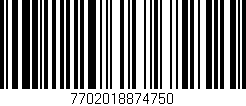 Código de barras (EAN, GTIN, SKU, ISBN): '7702018874750'