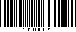 Código de barras (EAN, GTIN, SKU, ISBN): '7702018900213'