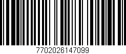 Código de barras (EAN, GTIN, SKU, ISBN): '7702026147099'