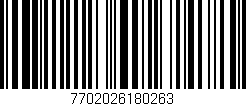 Código de barras (EAN, GTIN, SKU, ISBN): '7702026180263'