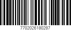 Código de barras (EAN, GTIN, SKU, ISBN): '7702026180287'