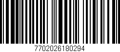 Código de barras (EAN, GTIN, SKU, ISBN): '7702026180294'