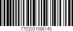 Código de barras (EAN, GTIN, SKU, ISBN): '7702031598145'