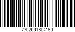 Código de barras (EAN, GTIN, SKU, ISBN): '7702031604150'