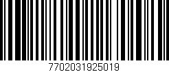 Código de barras (EAN, GTIN, SKU, ISBN): '7702031925019'