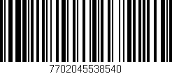 Código de barras (EAN, GTIN, SKU, ISBN): '7702045538540'