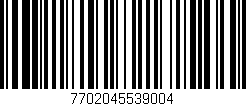 Código de barras (EAN, GTIN, SKU, ISBN): '7702045539004'