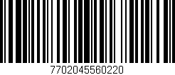 Código de barras (EAN, GTIN, SKU, ISBN): '7702045560220'