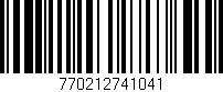 Código de barras (EAN, GTIN, SKU, ISBN): '770212741041'