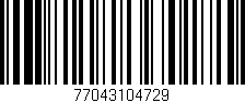 Código de barras (EAN, GTIN, SKU, ISBN): '77043104729'