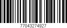 Código de barras (EAN, GTIN, SKU, ISBN): '77043274927'