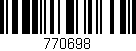 Código de barras (EAN, GTIN, SKU, ISBN): '770698'