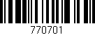 Código de barras (EAN, GTIN, SKU, ISBN): '770701'