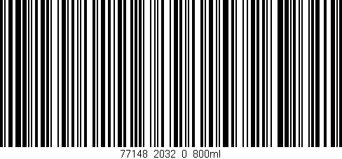 Código de barras (EAN, GTIN, SKU, ISBN): '77148_2032_0_800ml'