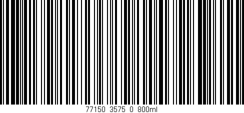 Código de barras (EAN, GTIN, SKU, ISBN): '77150_3575_0_800ml'