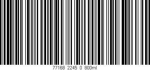 Código de barras (EAN, GTIN, SKU, ISBN): '77168_2245_0_800ml'