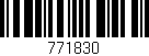 Código de barras (EAN, GTIN, SKU, ISBN): '771830'
