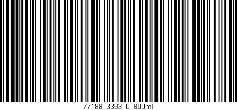 Código de barras (EAN, GTIN, SKU, ISBN): '77188_3393_0_800ml'